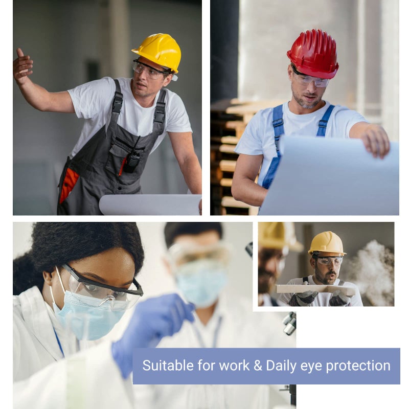 PETLESO Safety Glasses, Anti Fog Safety Goggles Eye Protection Clear Glasses for Work Lab - Image 5